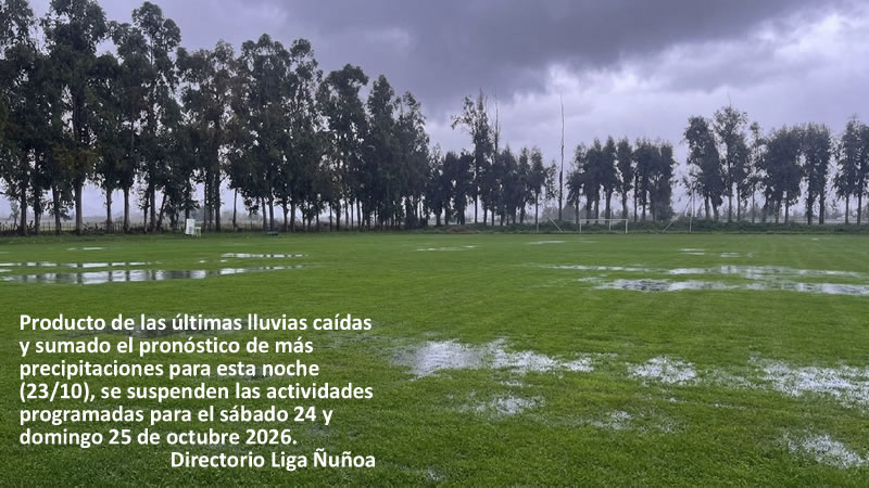 Suspensión 24-25 oct 26